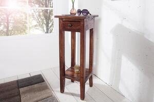 Dřevěný příruční stolek Hemingway coffee 25 x 25 cm »