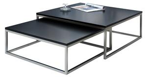 Černý konferenční stolek New Fusion - set 2ks