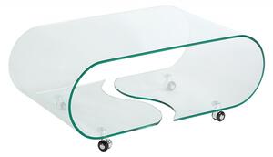 Skleněný konferenční stolek Ghost 50 x 90 cm