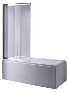 BPS-koupelny Dvoudílná vanová zástěna HYD-PR07 85x150 chrom/transparent