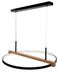 Toolight Toolight, LED stropní svítidlo 60cm + dálkové ovládání APP1530-CP, černá-hnědá, OSW-05660