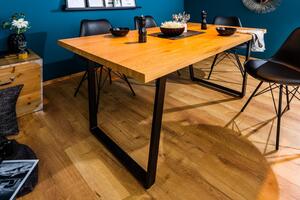 Dřevěný jídelní stůl Loft 90 x 160 cm - 40 mm »