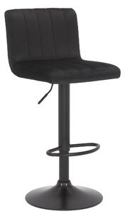 Barová židle Wragby - samet | černá