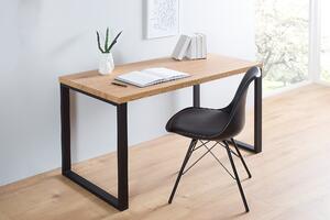 Kancelářský stůl Oulef, 128 cm, černý/dub
