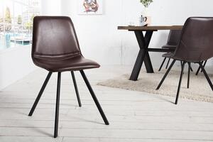 Židle AMSTERDAM hnědá syntetická kůže Nábytek | Jídelní prostory | Jídelní židle | Všechny jídelní židle
