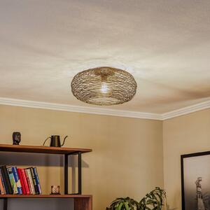 Stropní svítidlo Lindby Kaviya, černé, Ø 40 cm, železo, E27