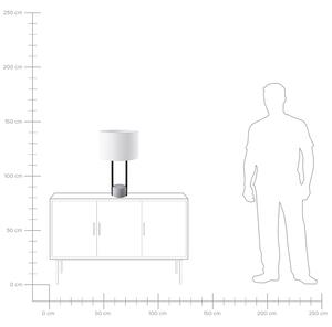 Bílá stolní lampa 60cm REMUS