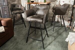 Barová židle LOFT taupe šedá mikrovlákno Nábytek | Jídelní prostory | Barové židle
