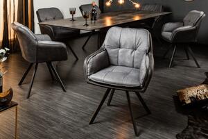 Jídelní židle LOUNGER tmavě šedá otočná Nábytek | Jídelní prostory | Jídelní židle | Všechny jídelní židle