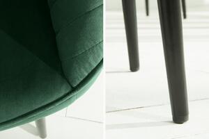 Jídelní židle TURIN smaragdově zelená samet skladem
