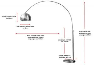 Měděná stojanová lampa Big Bow 170-210 cm »