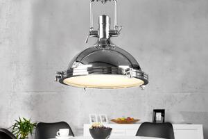 Chromovaná závěsná lampa Industrial Ø 45 cm »