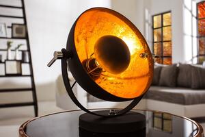 Černo-zlatá stolní lampa Studio »