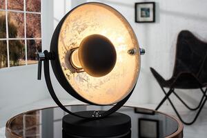 Černo-stříbrná stolní lampa Studio »