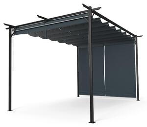 Blumfeldt Pergola 3x4 m - polyesterová stecha odolná vi povtrnostním vlivm, ocelový rám s prákovým nástikem, snadná montá, stabilní a odolný vi zim pro celoroní pouití