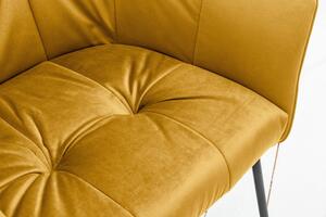 Jídelní židle LOFT X tmavě žlutá samet Nábytek | Jídelní prostory | Jídelní židle | Všechny jídelní židle