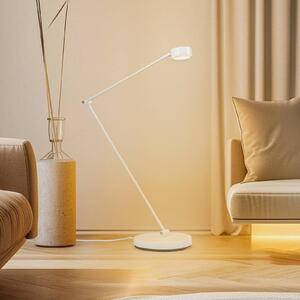 Stojací lampa Lindby Jyla, bílá, 4000K, GX53, železo