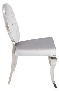 Jídelní židle INVICTUS, bez područek, šedý samet