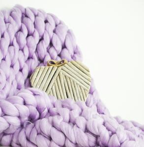 Pletená deka fialová 120 x 150 cm EMI