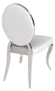 Modern Baroque Period Jídelní židle INVICTUS, bez područek, šedý samet