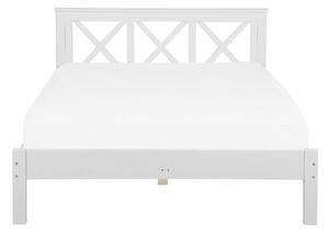 Dřevěná bílá postel 140 x200 cm TANNAY