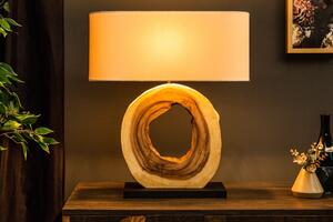 Invicta interior Stolní lampa Organic Artwork 55cm, lískový ořech