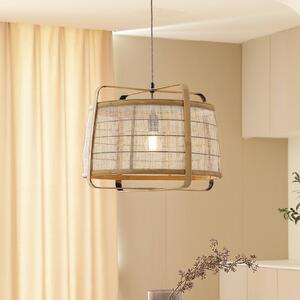 Závěsné svítidlo Lindby Liriana, bambus, železo, Ø 45 cm, E27