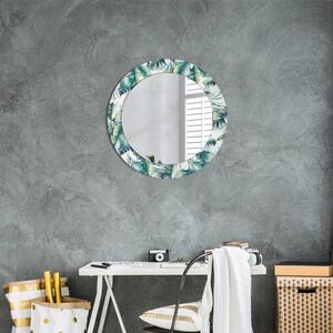 Kulaté dekorační zrcadlo Listy