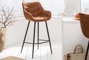 Antická hnědá barová židle The Dutch Comfort