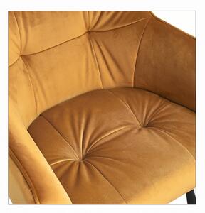 Žlutá barová židle Loft 100cm s područí »