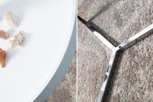 Konferenční stolek MODUL 60 cm – bílá/stříbrná