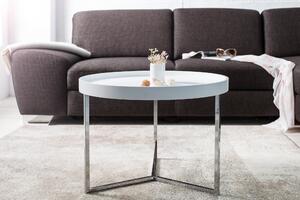 Noble Home Konferenční stolek Vedul, 60 cm, bílá/stříbrná