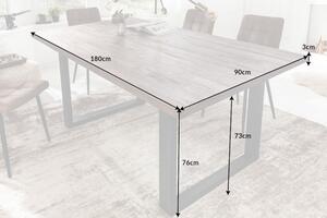 Jídelní stůl Wotan II 180cm Akát teak šedý