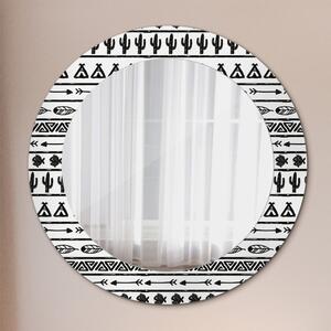 Kulaté dekorativní zrcadlo Boho minimalista