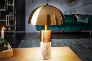 Designová stolní lampa Debbie, zlatý mramor