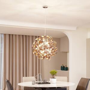 Lucande Závěsná lampa Kaelor, Ø 60 cm, měděná barva, hliník, stmívatelný, Měď, Obývací pokoj / jídelna, Hliník, Design
