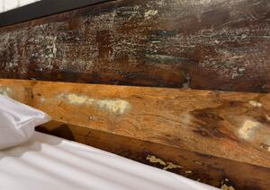 INDUSTRY Stará dřevěná postel 200x200, vícebarevně lakovaná