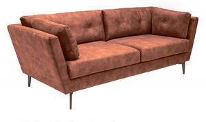 Sofa Marvelous 220 cm antik rezavě hnědá samet