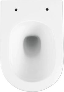 Závěsné WC form&style SAMAR bez splachovacího kruhu se systémem splachování Turbo Flush vč. WC prkénka