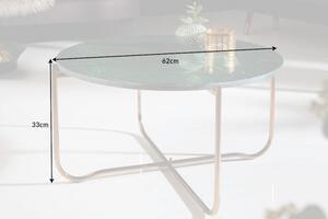 Konferenční stolek Noble 62cm Mramor zelený zlatý