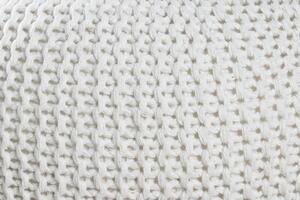 Bílá pletená podnožka Ø 50 cm »
