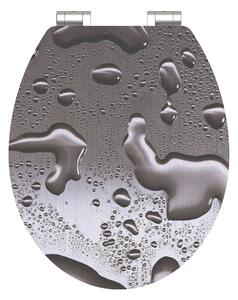 Eisl Sanitär WC prkénko MDF Soft Close Grey Steel High Gloss 80523