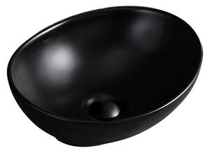 BPS-koupelny Keramické umyvadlo na desku HYD-LU-MTB-405 40,5x33 cm, černé mat