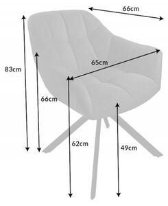 Jídelní židle PAPILLON antracitová strukturovaná látka otočná skladem