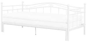 Bílá kovová postel s rámem 90 x 200 cm TULLE