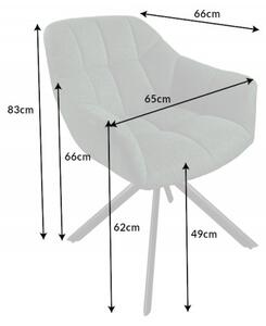 Jídelní židle PAPILLON tmavě zelená strukturovaná látka otočná Nábytek | Jídelní prostory | Jídelní židle | Všechny jídelní židle