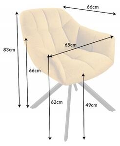 Jídelní židle PAPILLON tmavě žlutá strukturovaná látka otočná Nábytek | Jídelní prostory | Jídelní židle | Všechny jídelní židle