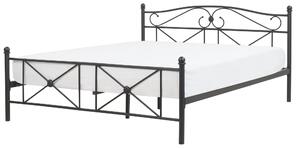 Černá kovová postel s rámem 160 x 200 cm RODEZ