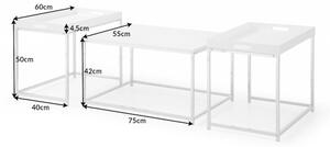 3SET konferenční stolek ELEMENTS bílý Nábytek | Obývací pokoj | Konferenční stolky | Všechny konferenční stolky