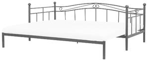 Černá kovová postel s rámem 90 x 200 cm TULLE